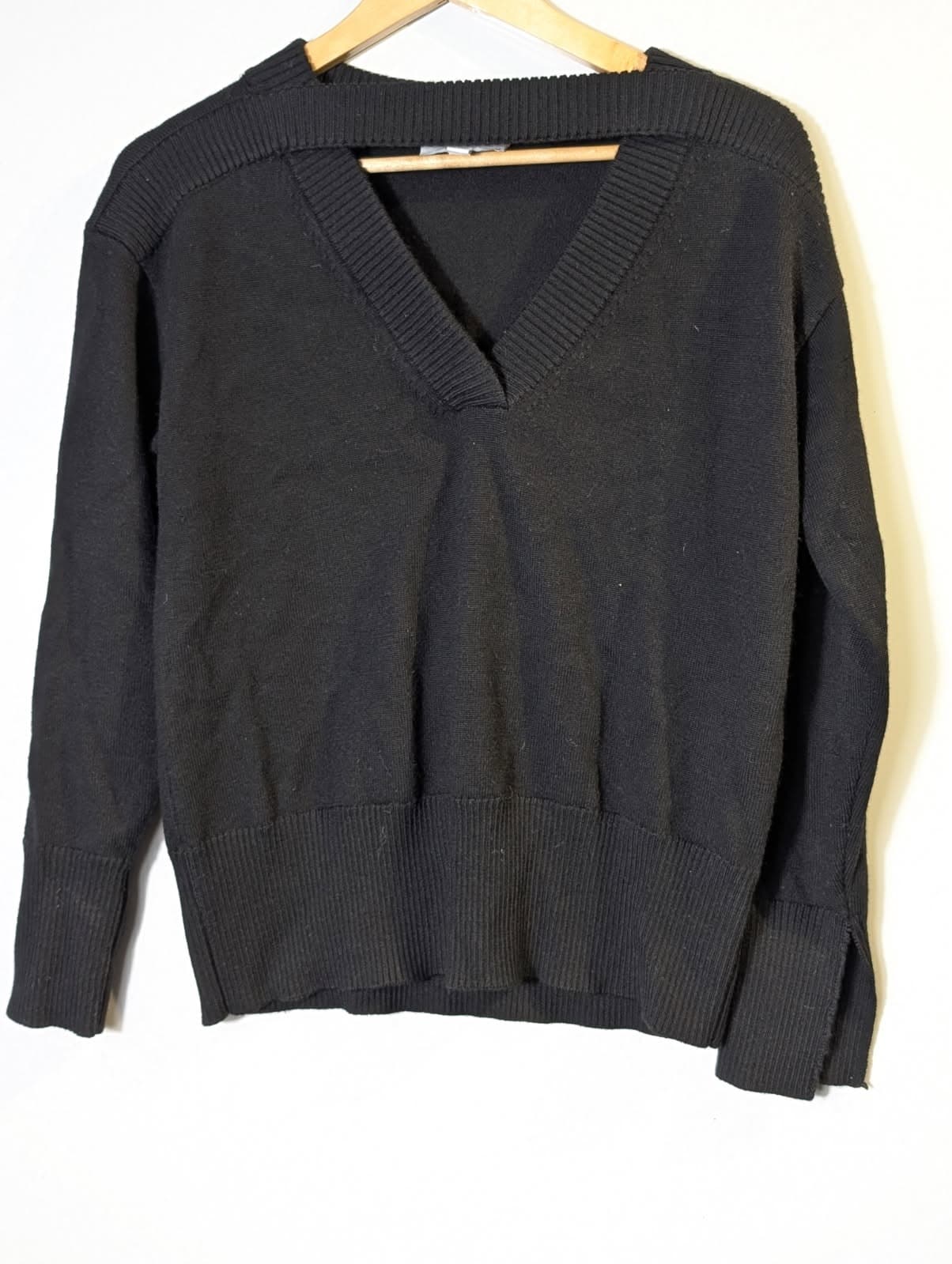 Witchery Merino Wool Ribbed Knit Sweater Black Size XS — photo 8 of 8