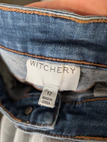 Witchery Mid-Rise Skinny Jeans Blue Denim Women's Size 12 — photo 6 of 9