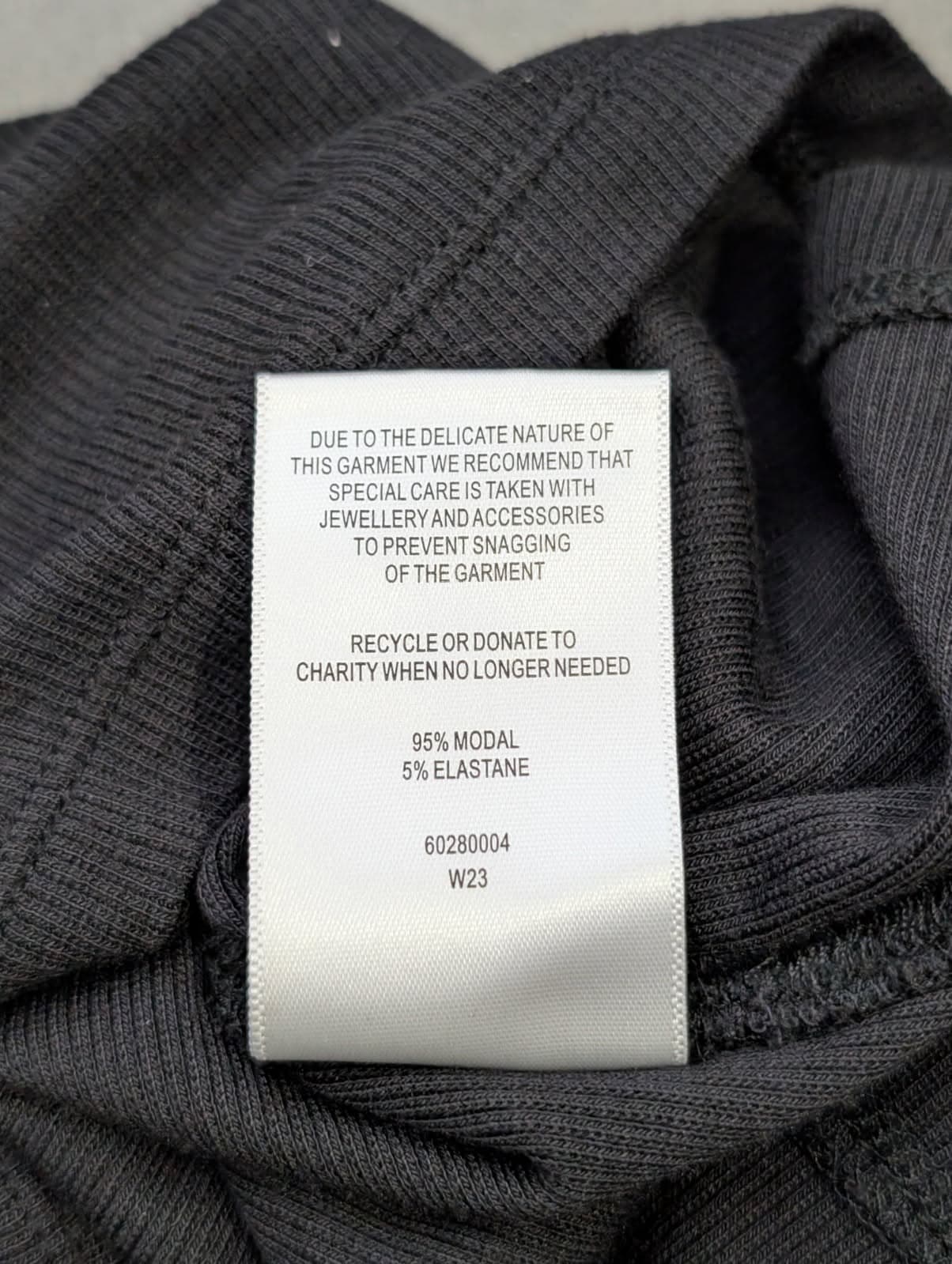 Witchery Ribbed Mock Neck Long Sleeve Top - Black Size M — photo 4 of 7