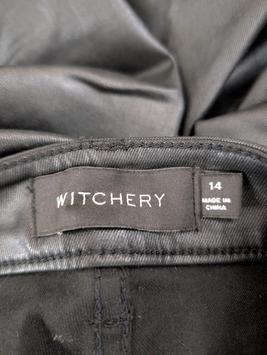 Witchery Women's Coated Skinny Jeans Black Size 14 — photo 8 of 9
