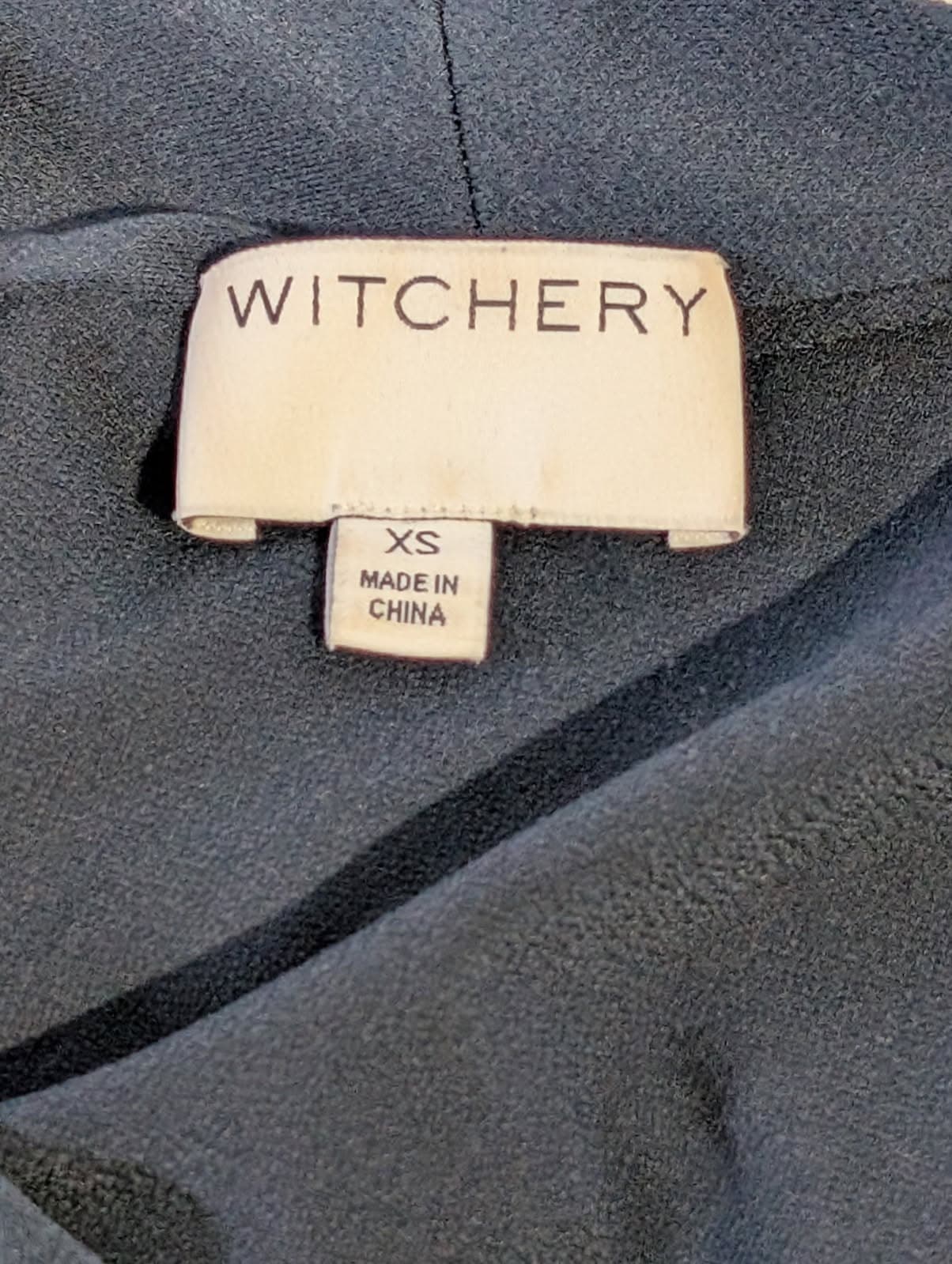 Witchery Women's Long Sleeve V-Neck Top - Dark Grey Size XS — photo 7 of 8