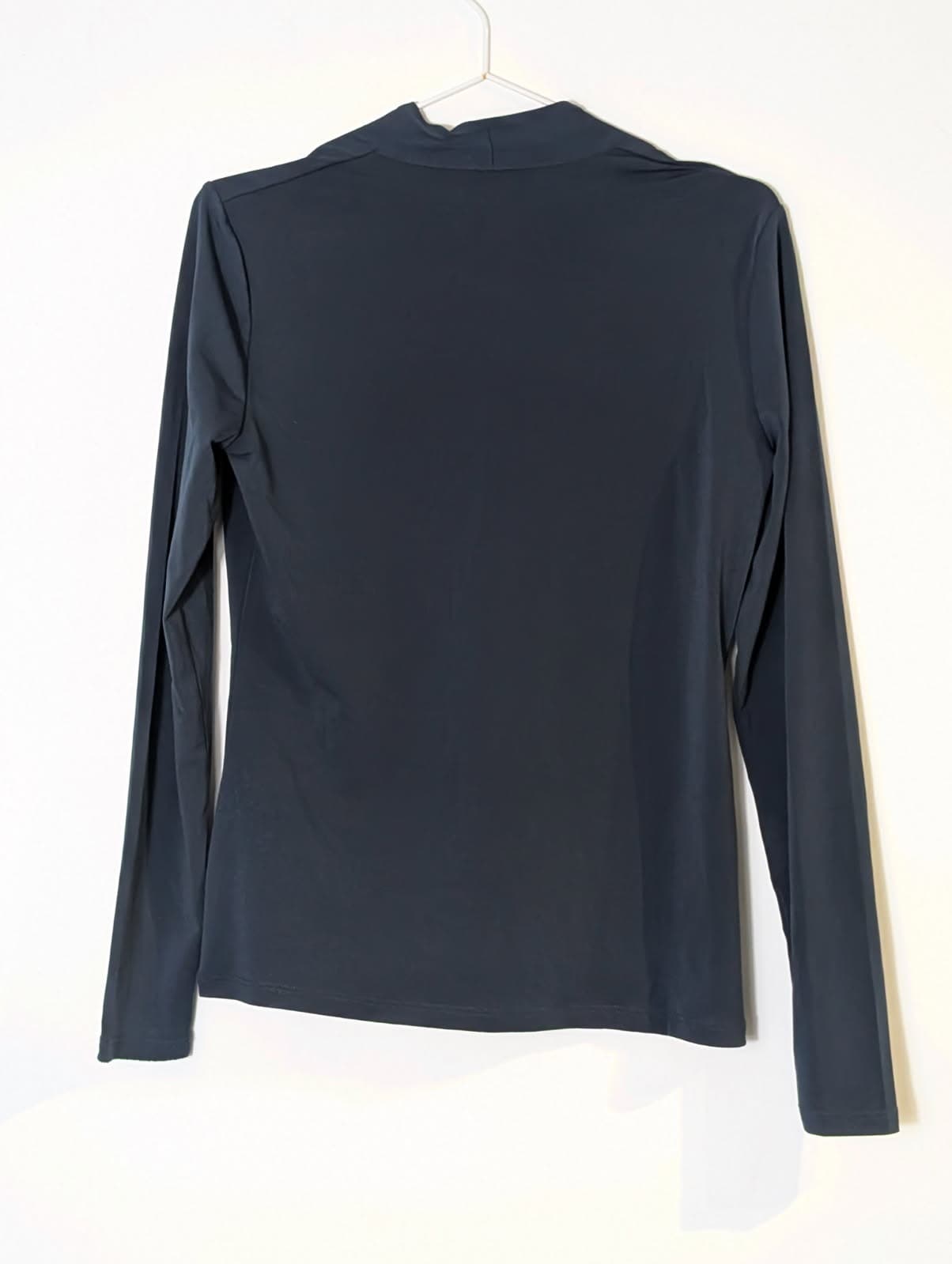 Witchery Women's Long Sleeve V-Neck Top - Dark Grey Size XS — photo 5 of 8