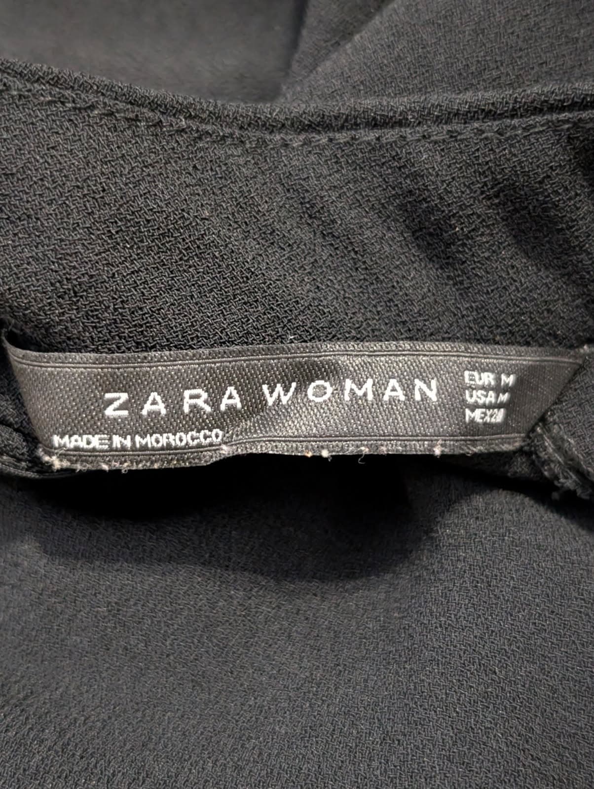 Zara Black Sleeveless Choker Neck Mini Dress - Size M — photo 2 of 4