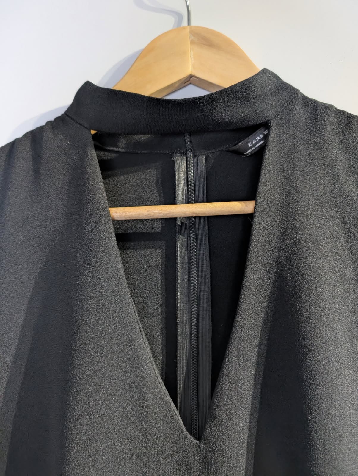 Zara Black Sleeveless Choker Neck Mini Dress - Size M — photo 3 of 4