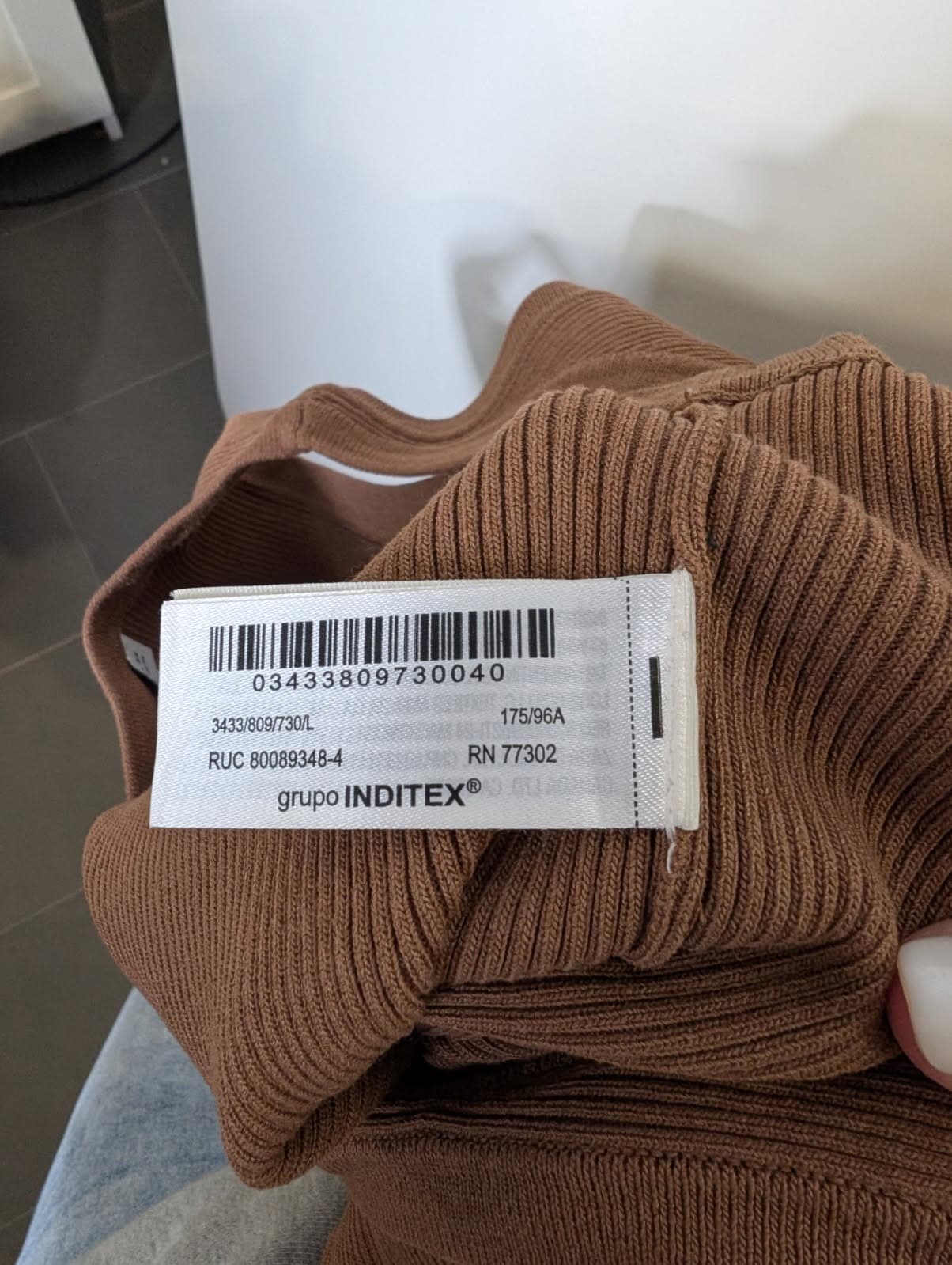 Zara Ribbed Knit Tank Top Brown Women's Large — photo 2 of 6