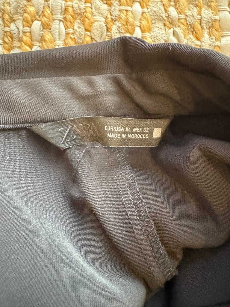 Zara Sleeveless Button-Down Shirt Dress - Black Size XL — photo 2 of 7