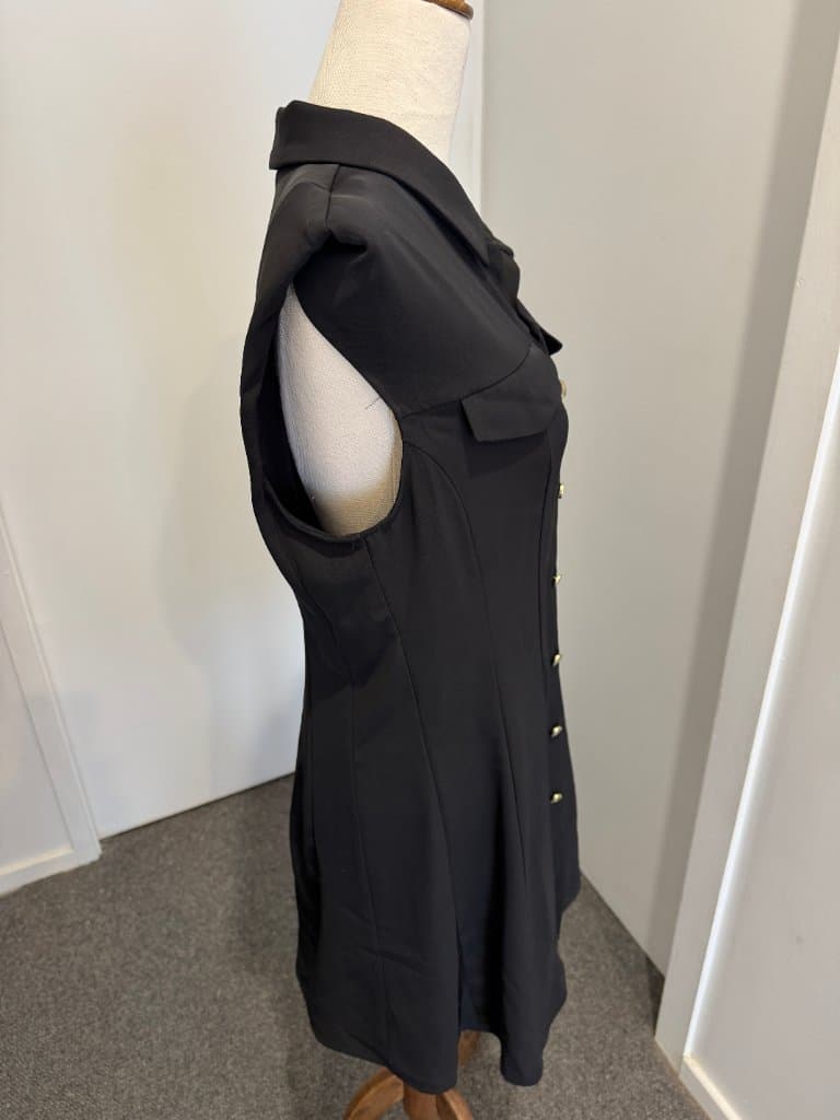 Zara Sleeveless Button-Down Shirt Dress - Black Size XL — photo 4 of 7
