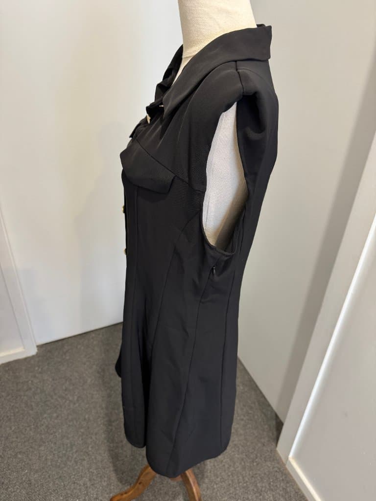 Zara Sleeveless Button-Down Shirt Dress - Black Size XL — photo 6 of 7