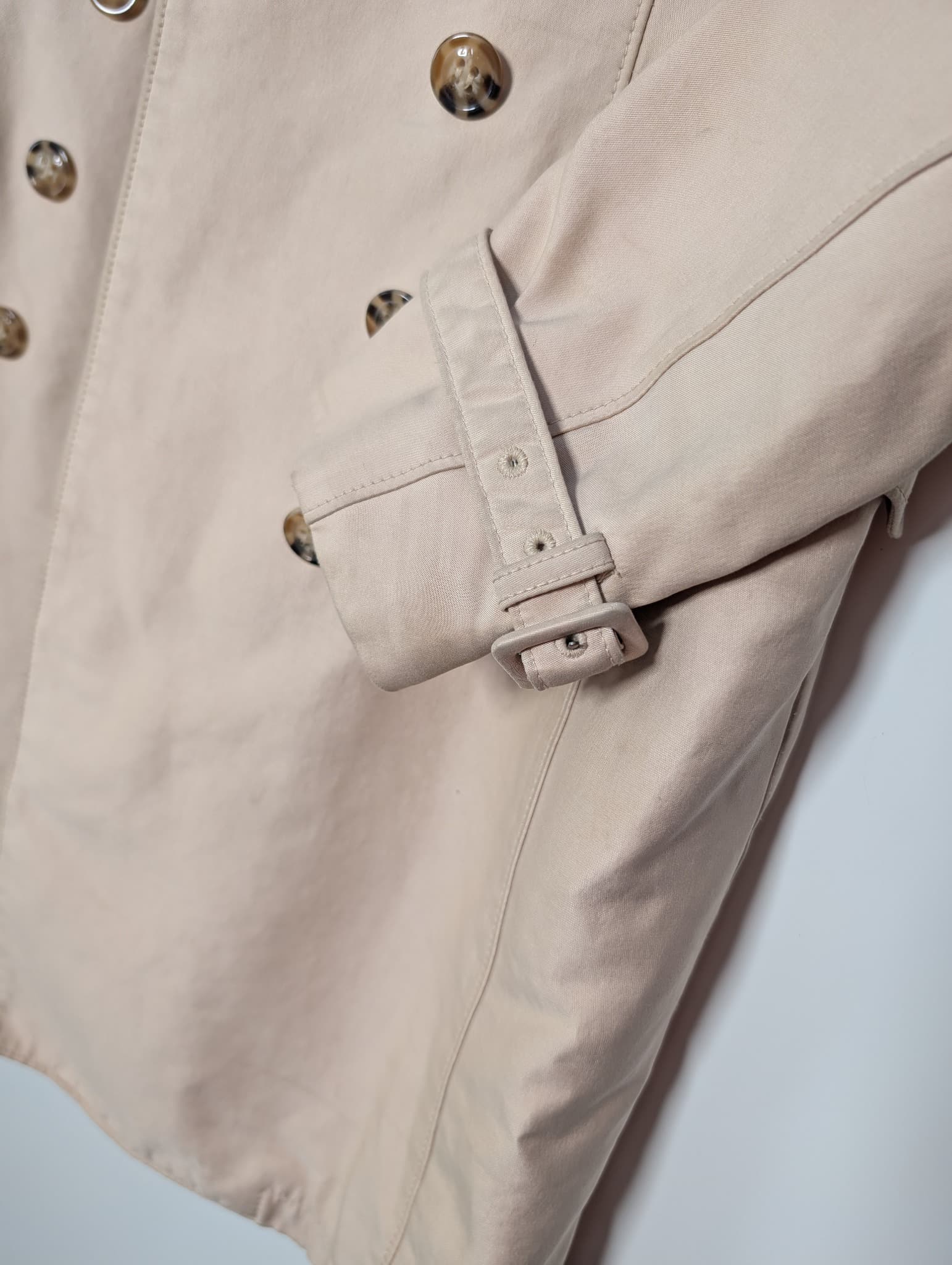 ZARA WOMAN Double-Breasted Trench Coat Beige Size M — photo 4 of 9