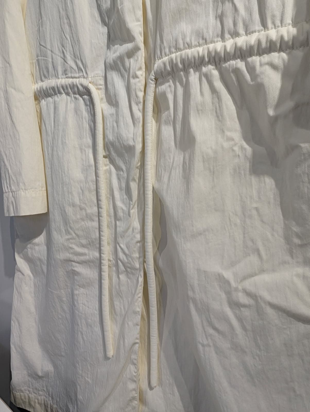 Zara Women's Drawstring Long Coat - Cream Size M — photo 5 of 10