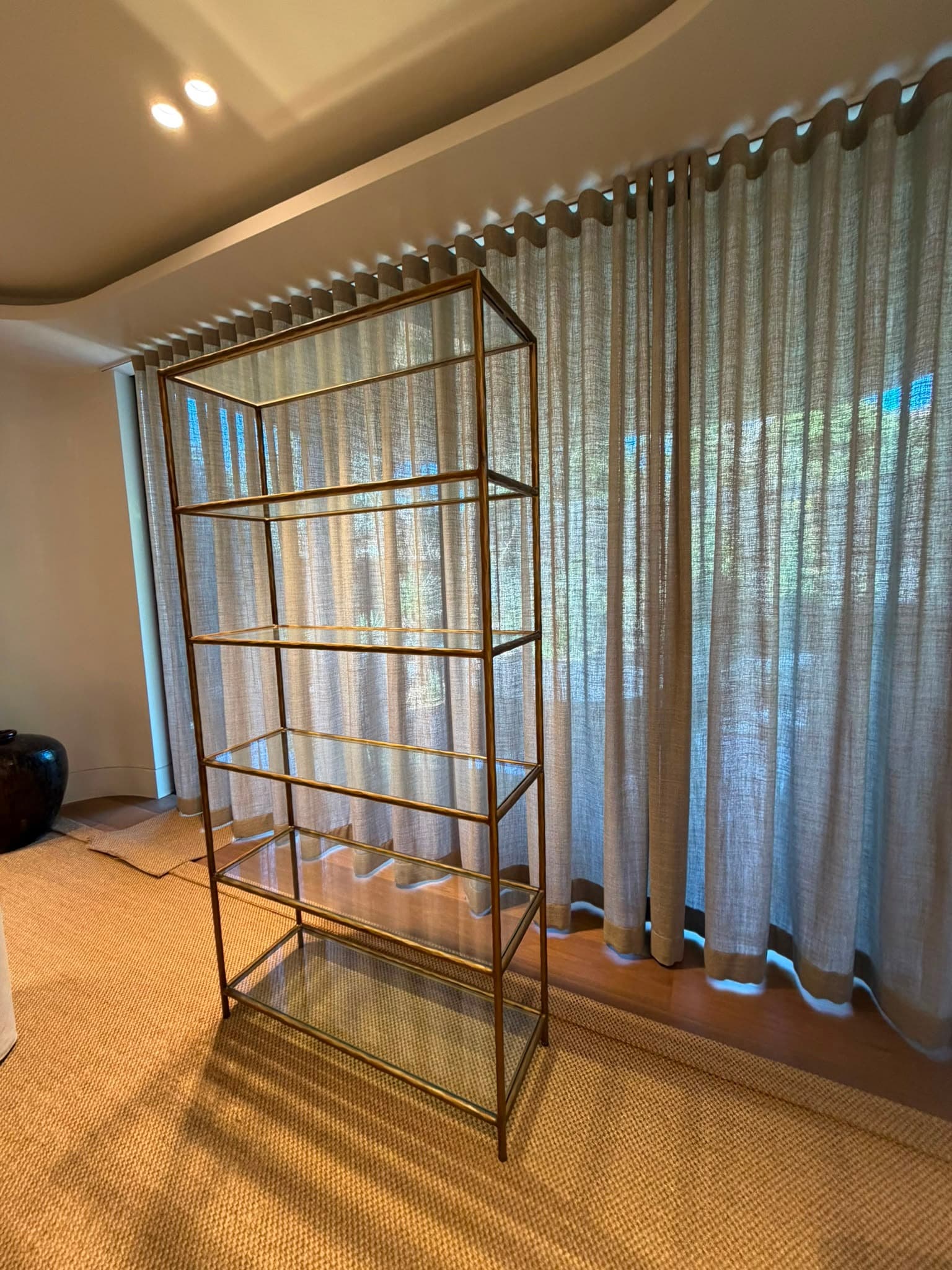 Zayden Metal & Glass Shelving Unit Gold Frame Etagere Bookshelf 200cm BRAND NEW — photo 3 of 6