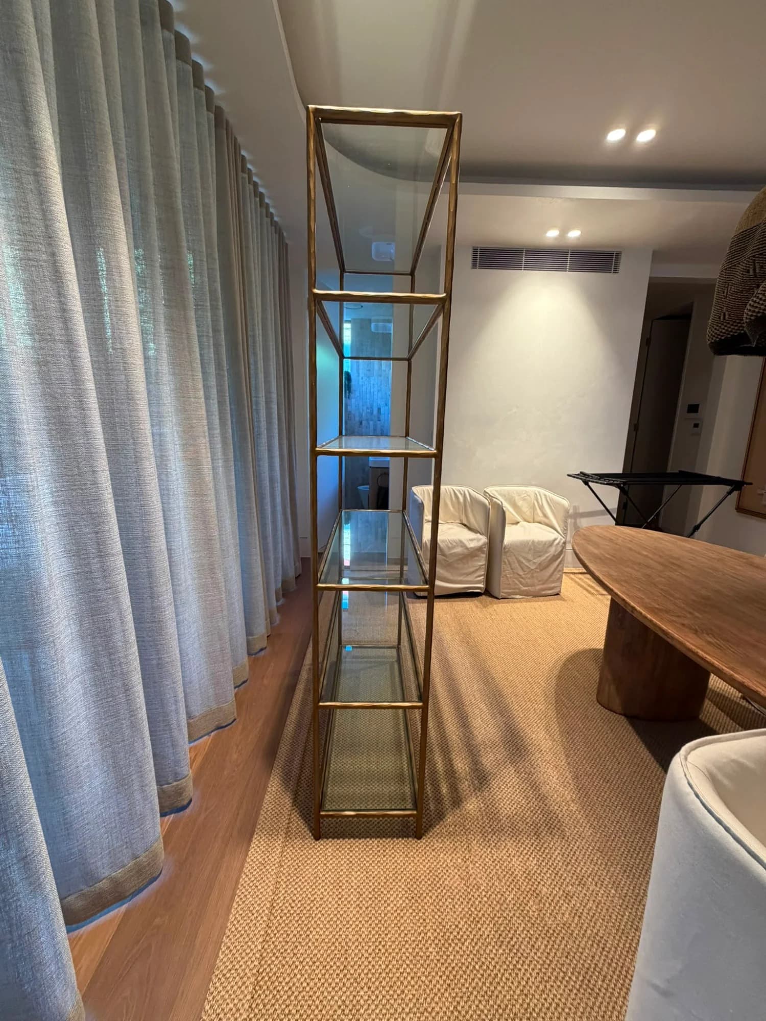 Zayden Metal & Glass Shelving Unit Gold Frame Etagere Bookshelf 200cm BRAND NEW — photo 4 of 6