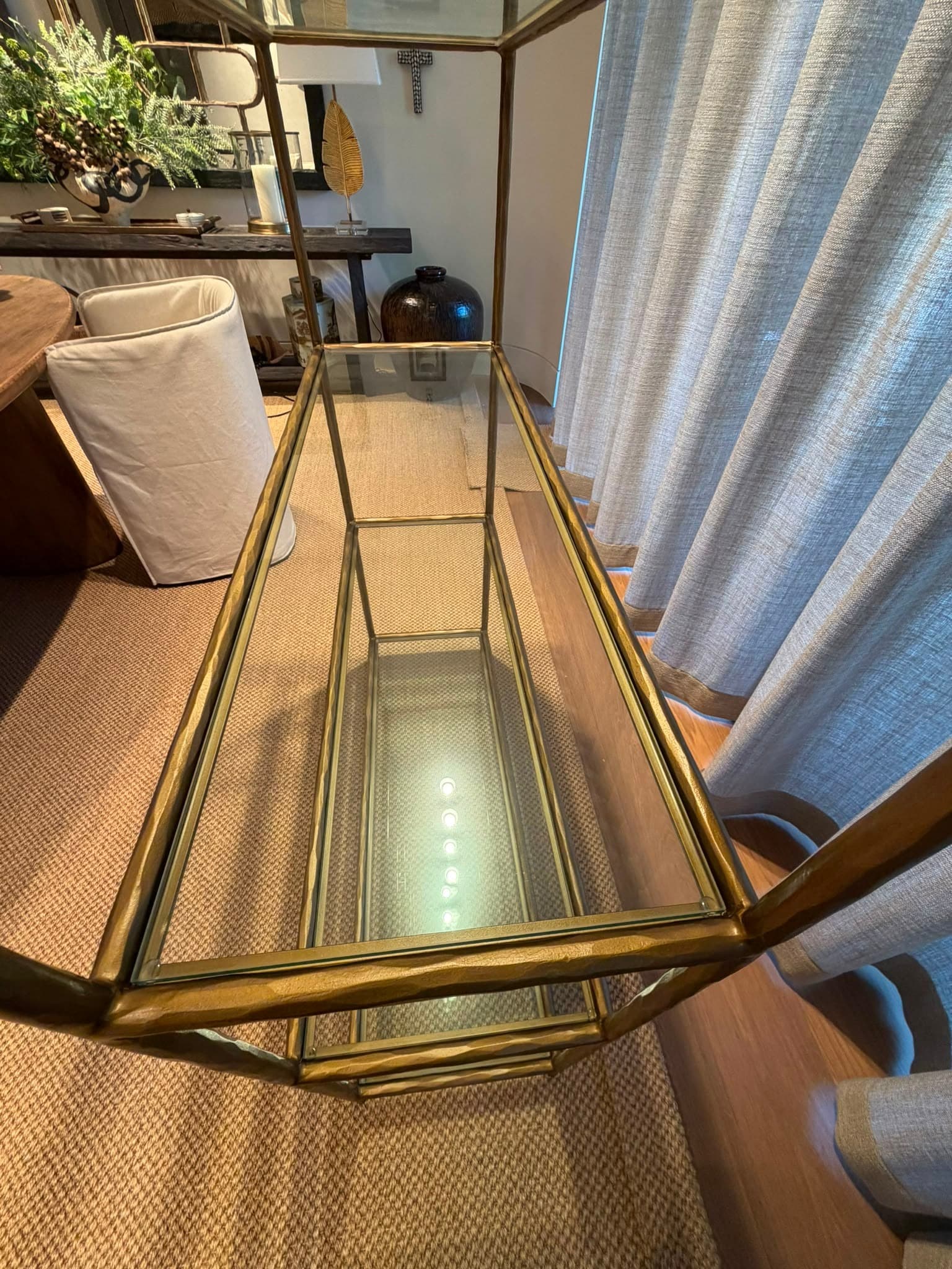 Zayden Metal & Glass Shelving Unit Gold Frame Etagere Bookshelf 200cm BRAND NEW — photo 5 of 6