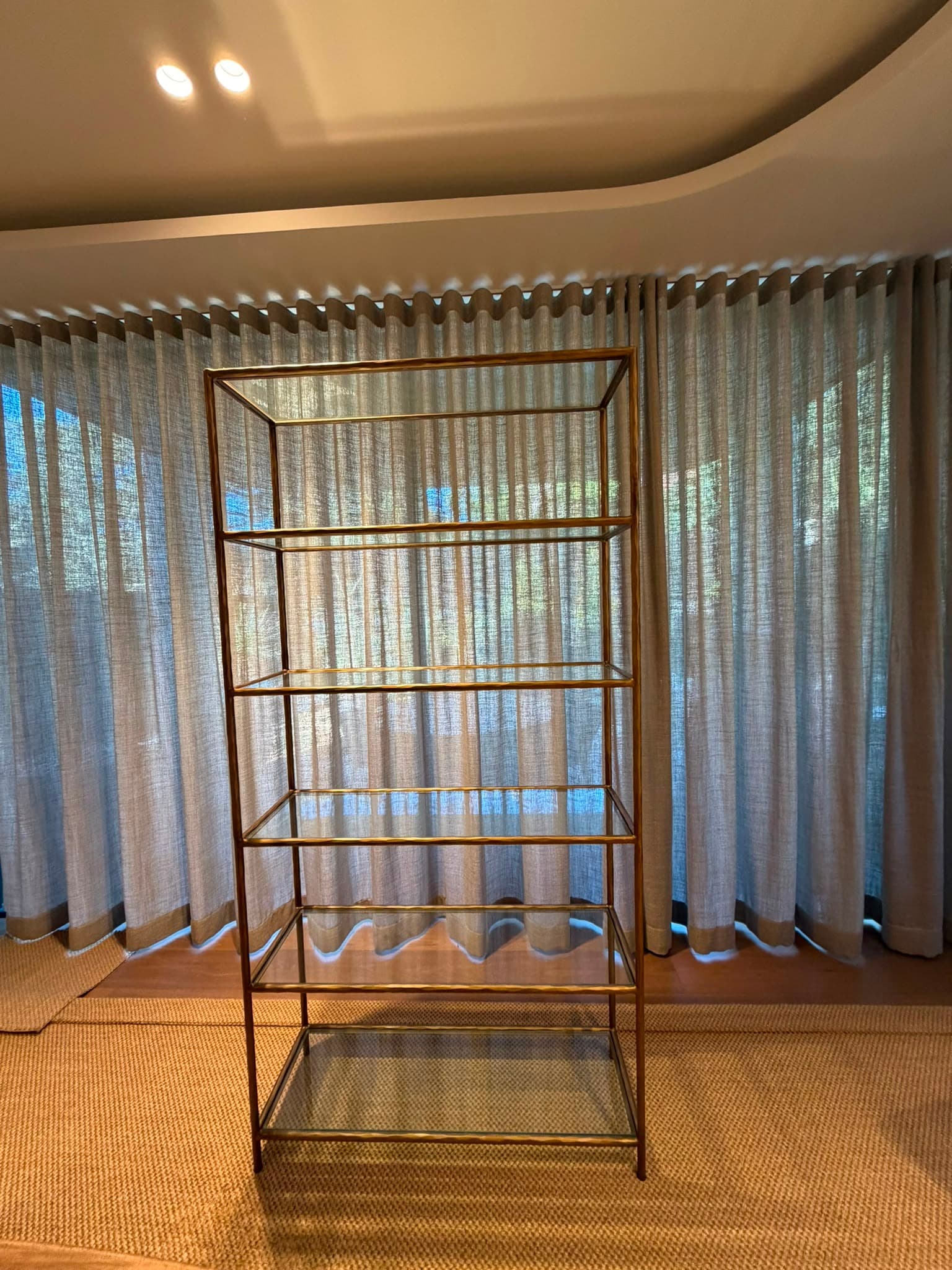 Zayden Metal & Glass Shelving Unit Gold Frame Etagere Bookshelf 200cm BRAND NEW — photo 6 of 6