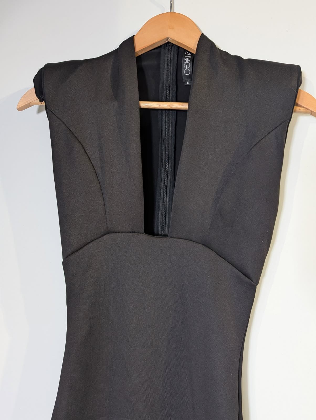 Zhivago Women's Black Structured Mini Dress - Size 6 — photo 5 of 6