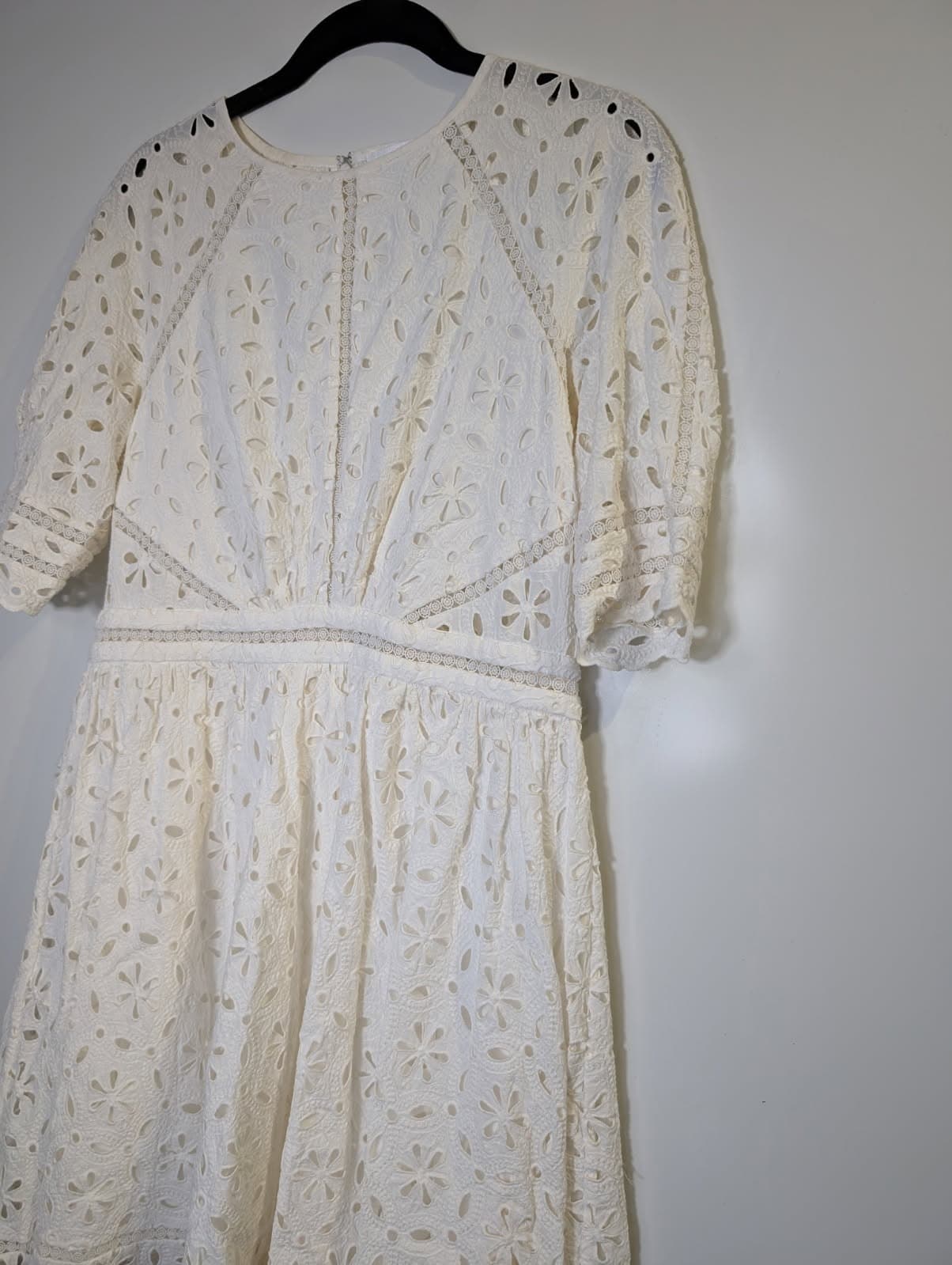 Zimmermann Eyelet Lace Midi Dress White Size 3 — photo 2 of 5