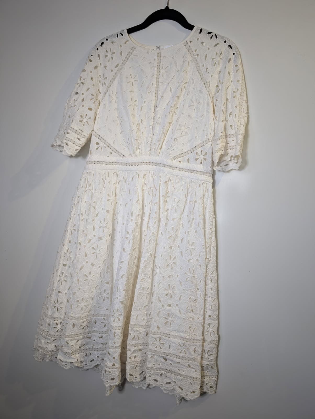 Zimmermann Eyelet Lace Midi Dress White Size 3 — photo 5 of 5