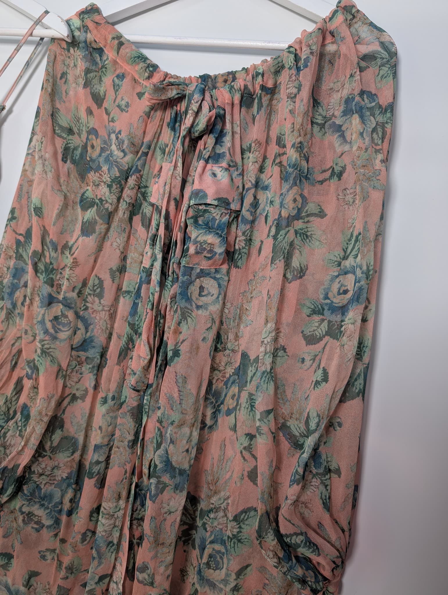 Zimmermann Floral Silk Slip Dress and Duster Robe Set Pink Size 0 — photo 5 of 12