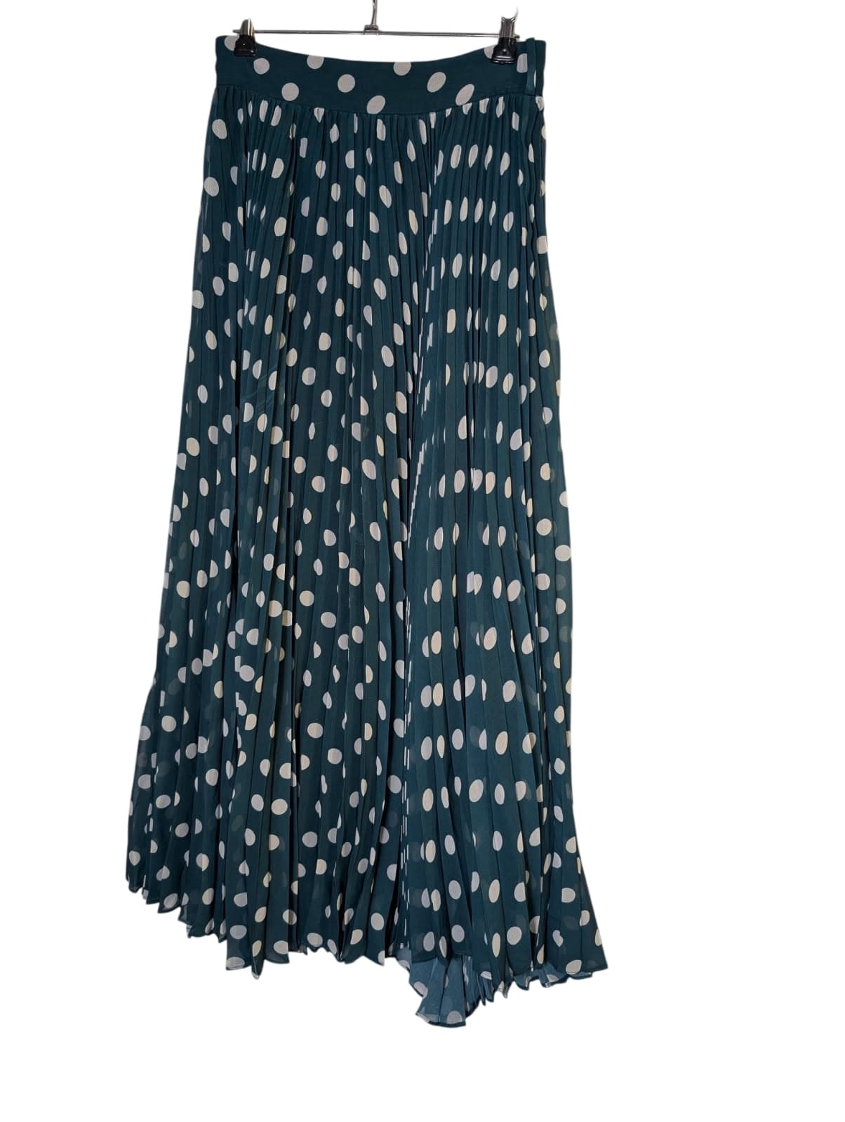 Zimmermann Pleated Midi Skirt Dark Green Polka Dot Size 1 — photo 1 of 4