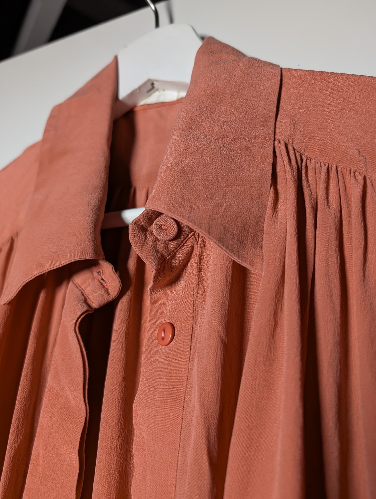 Zimmermann Silk Sleeveless Button-Down Blouse Rust Orange Size 3 — photo 3 of 6