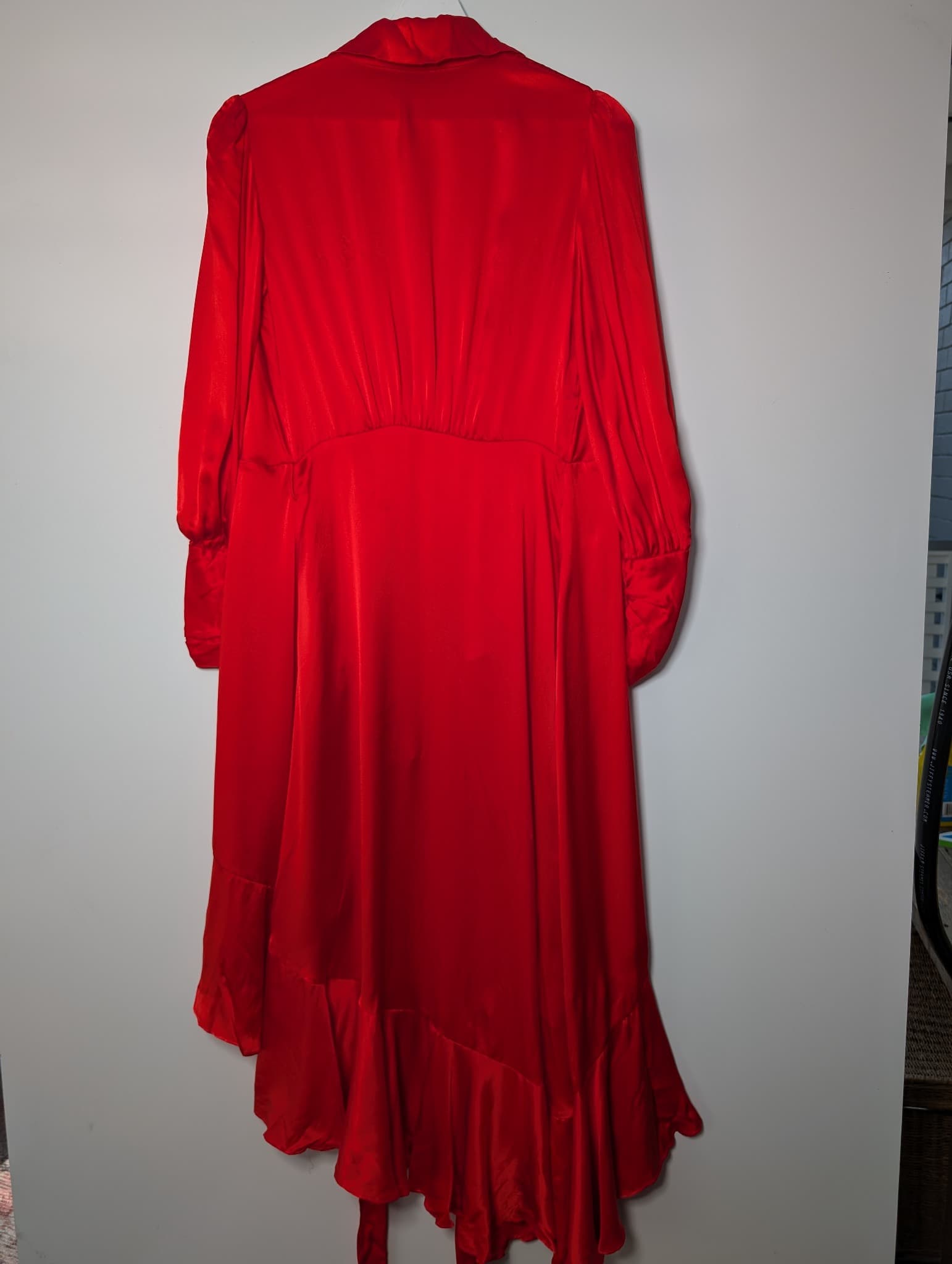 Zimmermann Silk Wrap Midi Dress Red Size 0P — photo 6 of 9