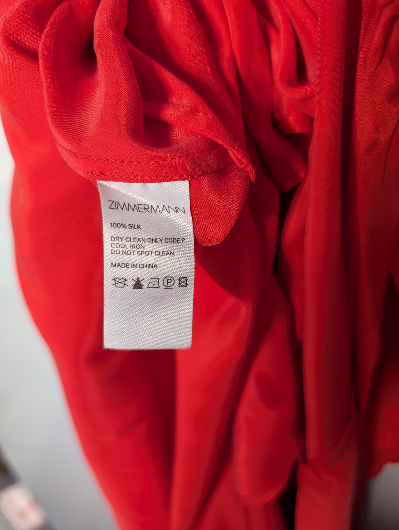 Zimmermann Silk Wrap Midi Dress Red Size 0P — photo 8 of 9