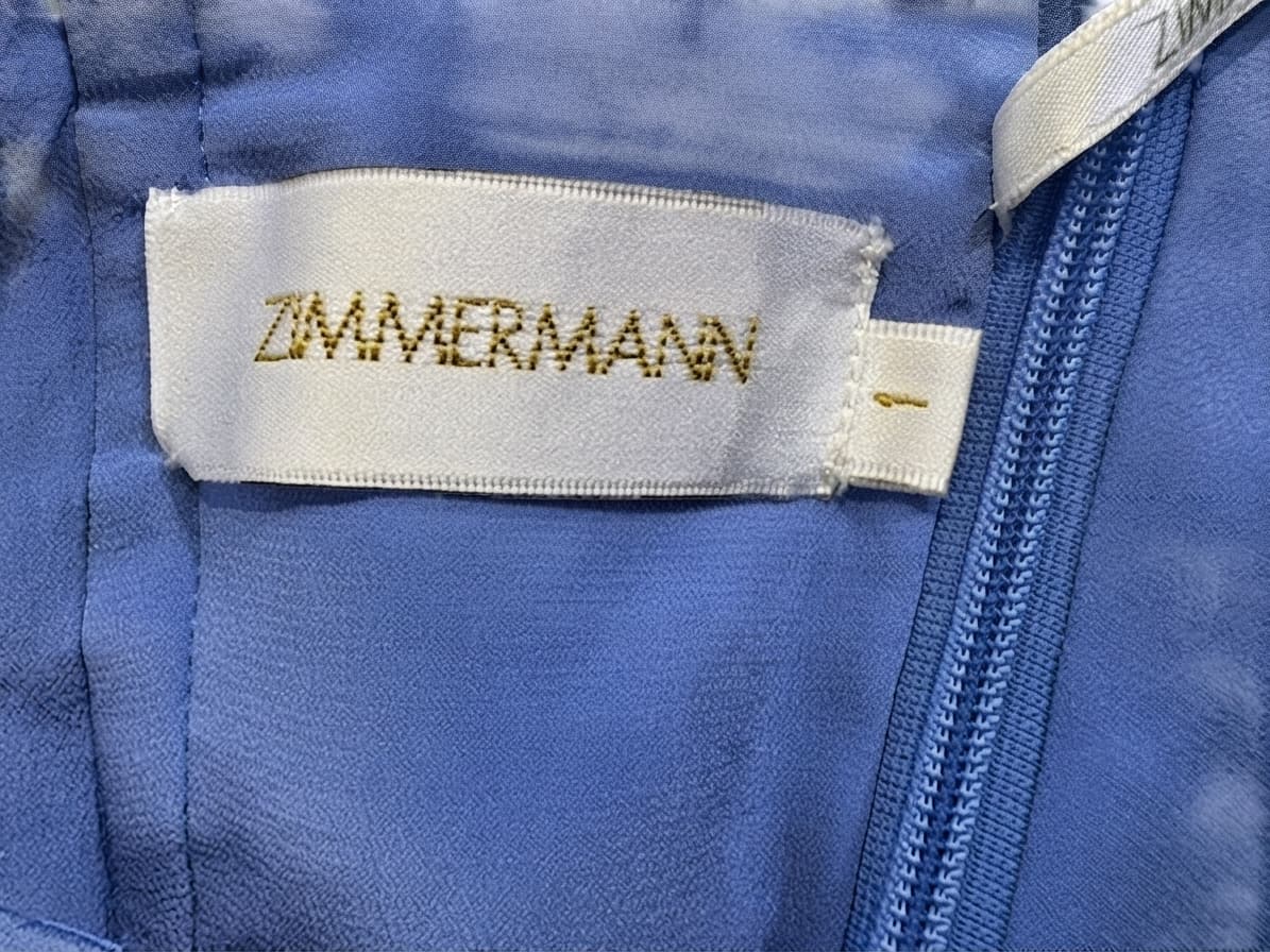 Zimmermann Strapless Corset Mini Dress Blue Size 1 — photo 2 of 4