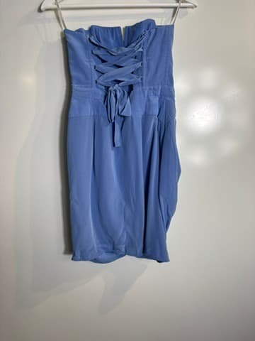 Zimmermann Strapless Corset Mini Dress Blue Size 1 — photo 3 of 4