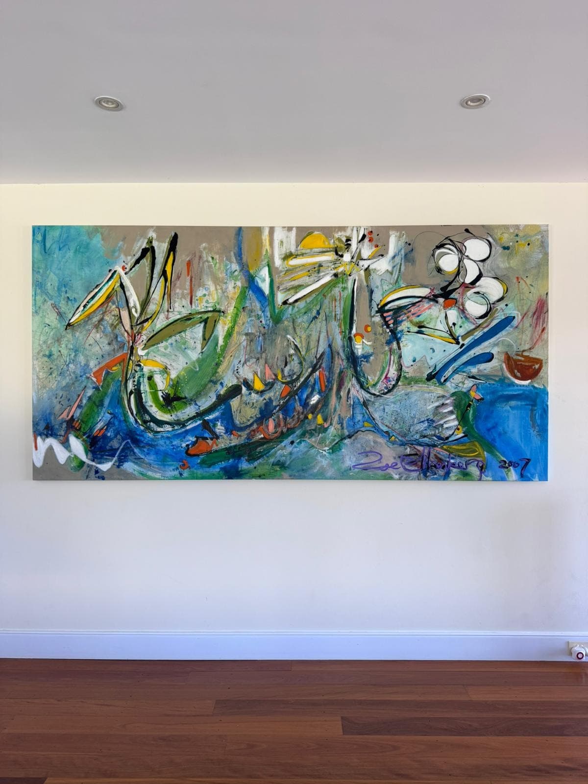 Zoe Ellenberg Original Abstract Expressionist Painting Large Statement Piece 260cm x 135cm — photo 1 of 9