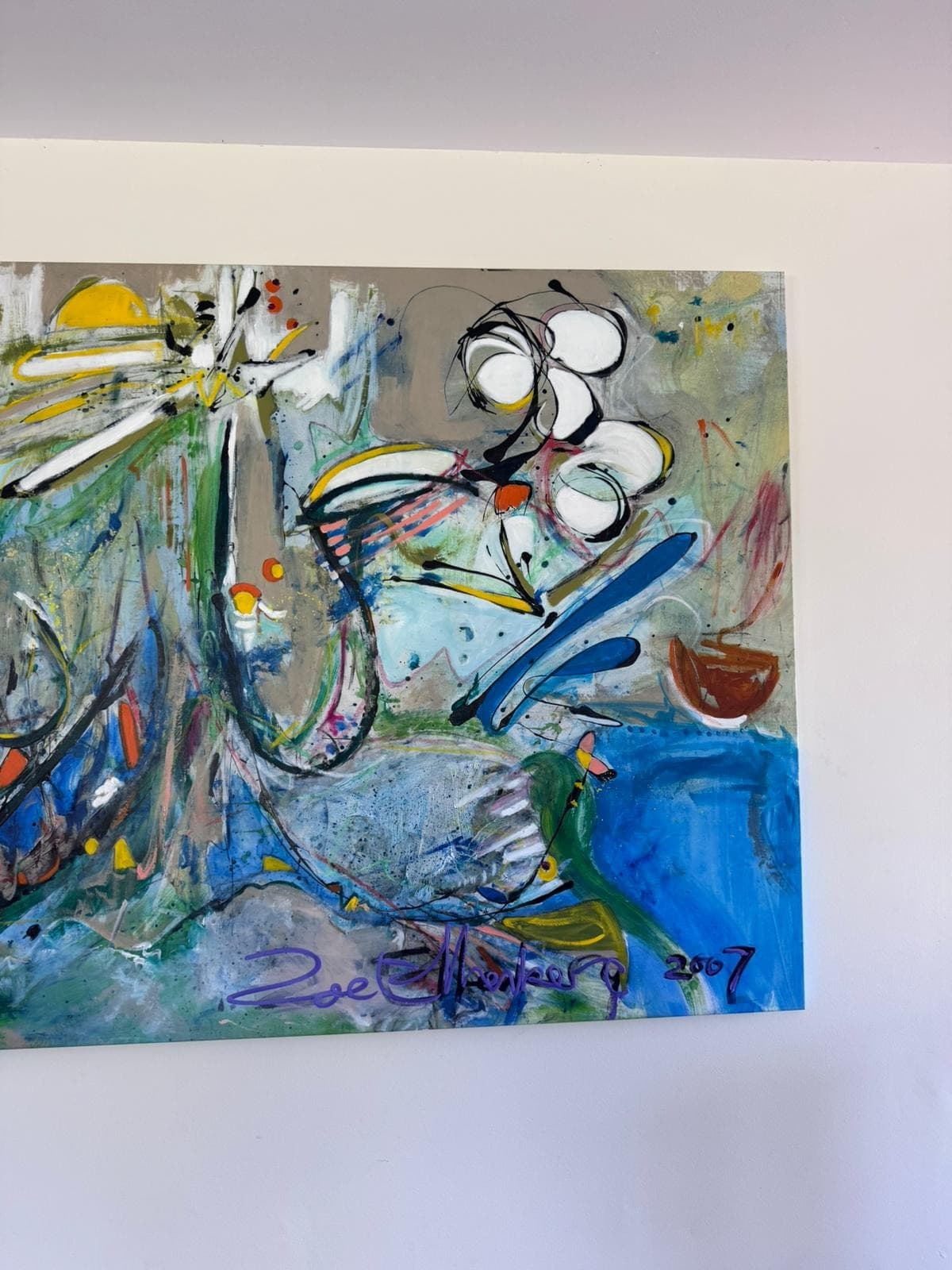 Zoe Ellenberg Original Abstract Expressionist Painting Large Statement Piece 260cm x 135cm — photo 7 of 9