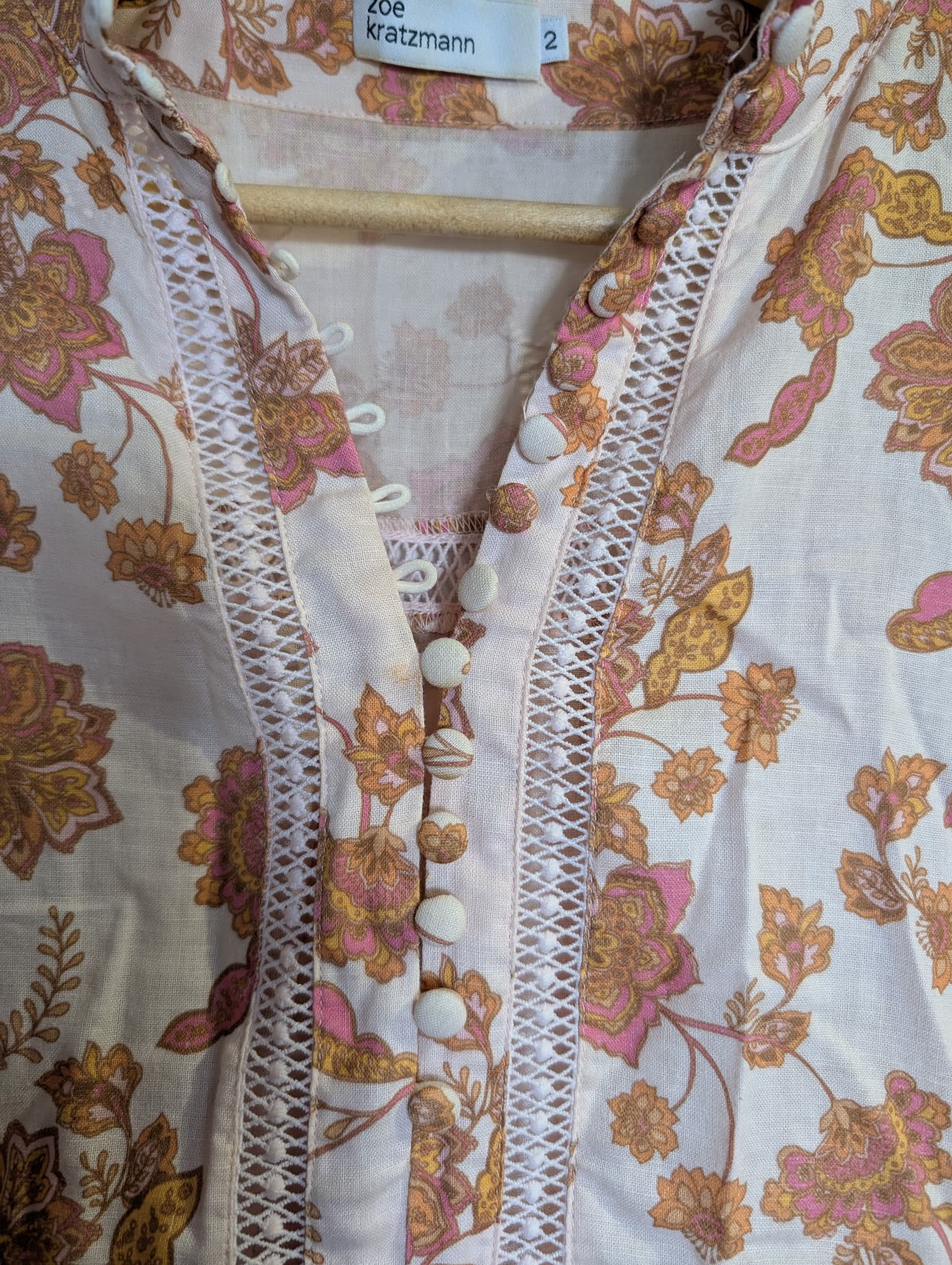 Zoe Kratzmann Floral Mini Dress Pink Size 2 — photo 3 of 8