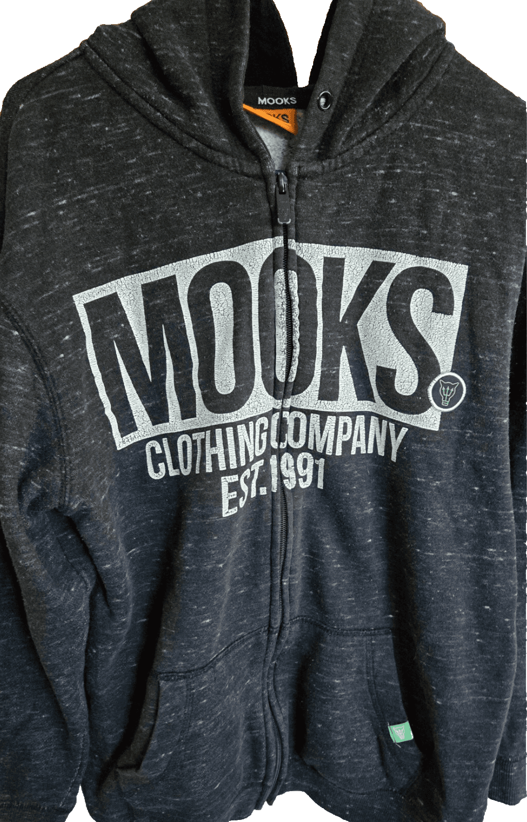 Boys Mooks Black / White specks Jacket with Hoodie - Size 16 — photo 1 of 9