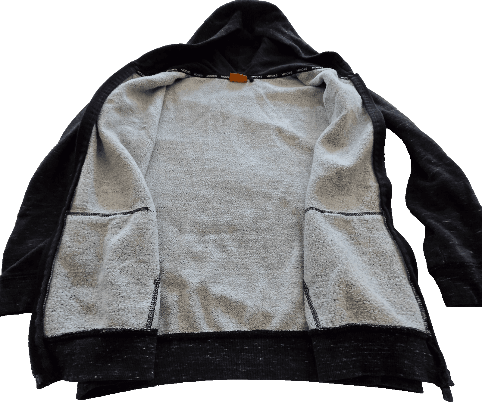 Boys Mooks Black / White specks Jacket with Hoodie - Size 16 — photo 7 of 9