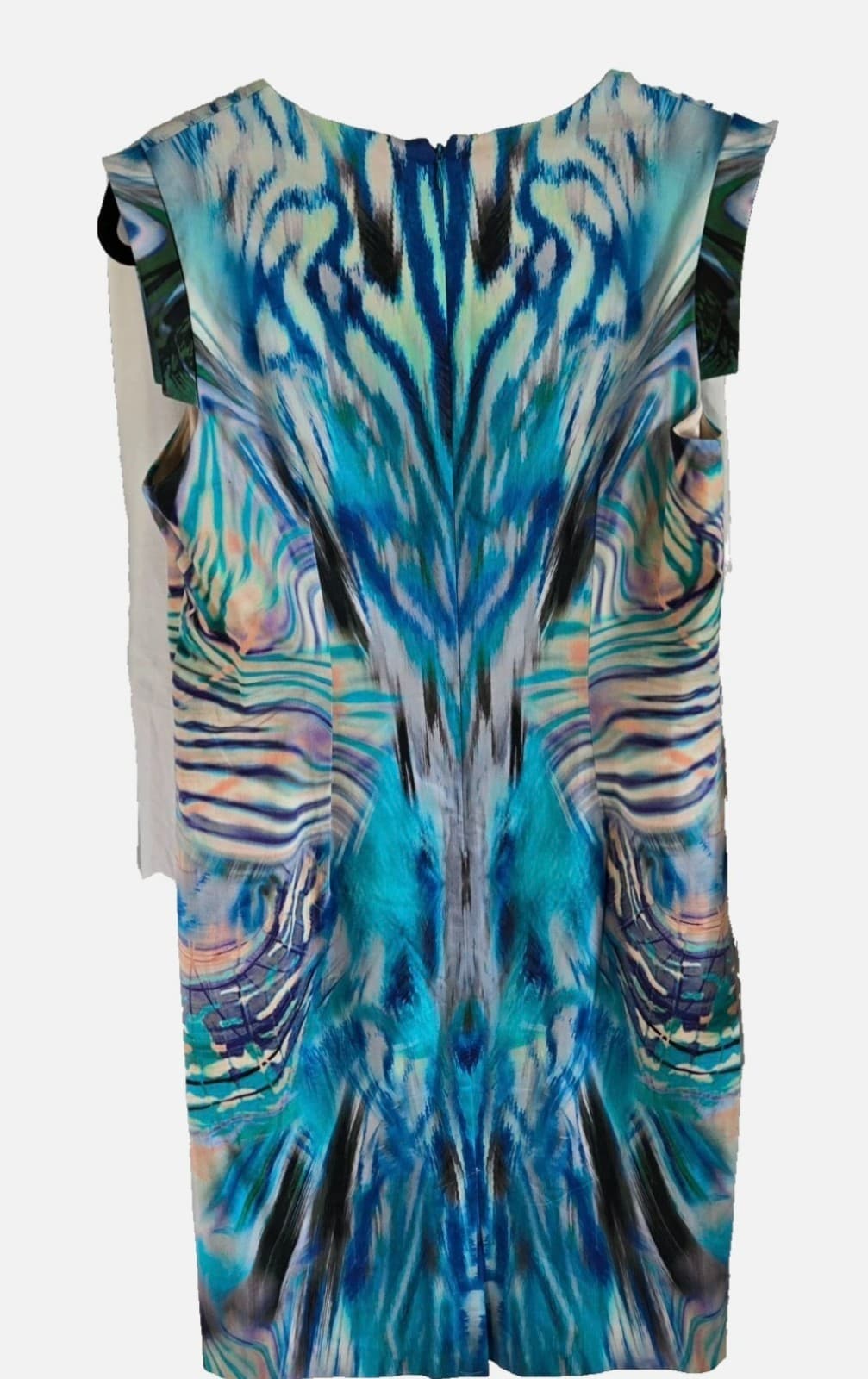 Diana Ferrari Festive Fitted Digital Print Dress - Size 12 - Sleeveless — photo 7 of 7