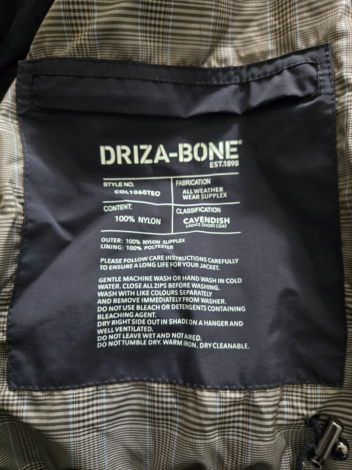Authentic Driza-Bone Cavendish Ladies Jacket- Teal - Size 14 (2012 -Discontinued — photo 14 of 14