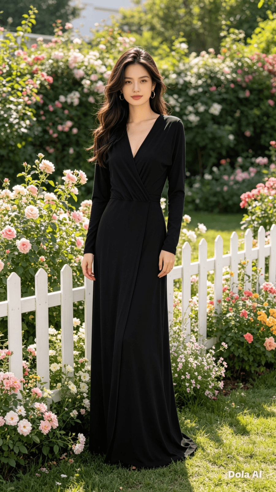 Ladies Boohoo Tall Black Long Sleeved Wrap Dress - Size Aust 14 — photo 5 of 14