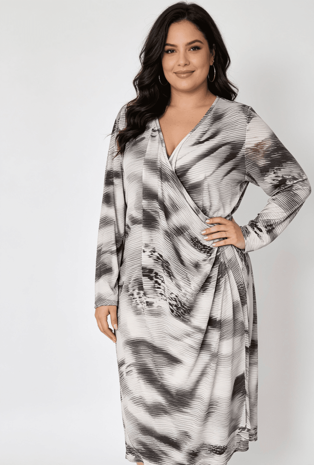 Philosophy Long Sleeved Animal Print Dress - Size 14 with Split — photo 2 of 11
