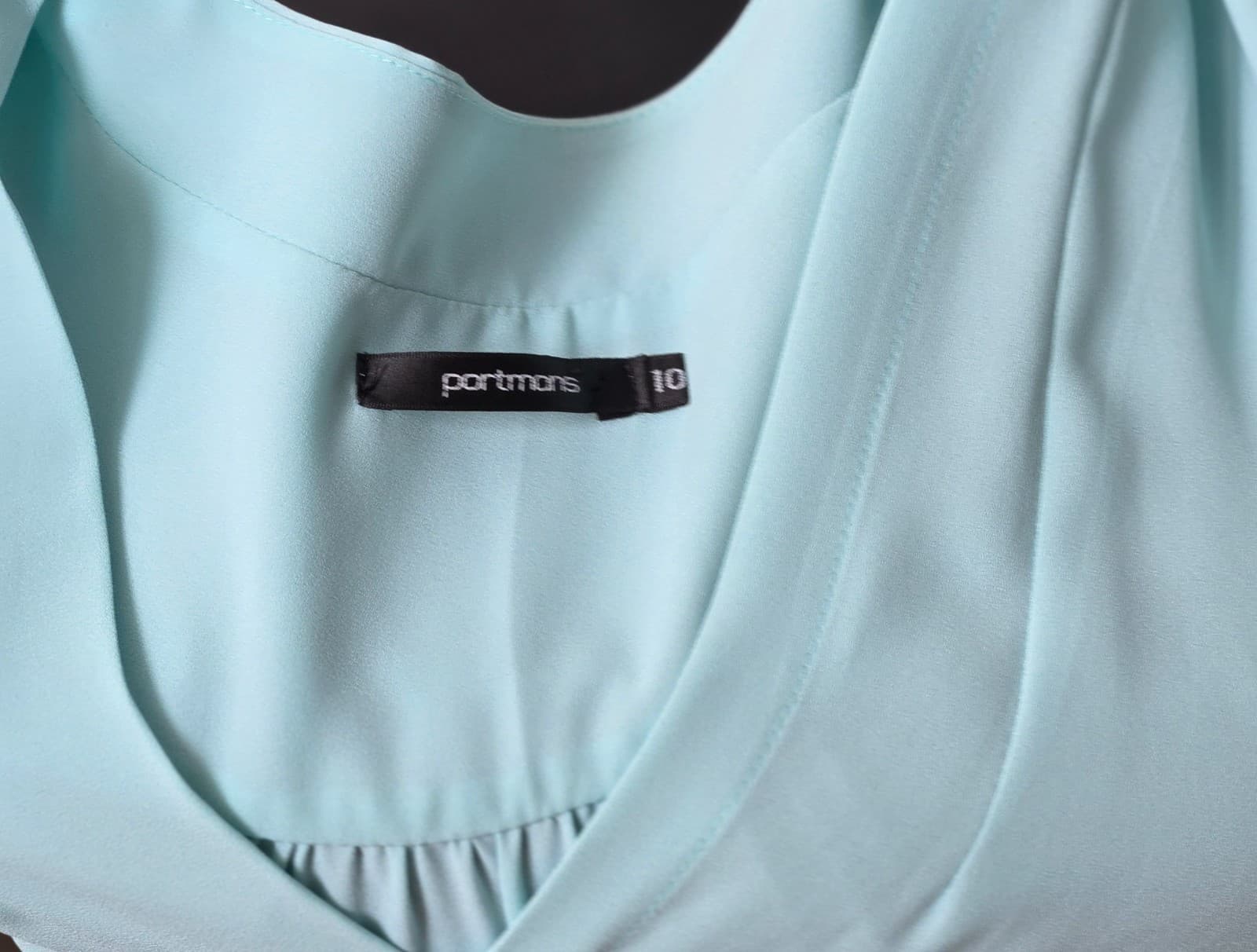 Portmans Mint Blouse - Size 10 - Long Sleeve - Cross Front — photo 3 of 7