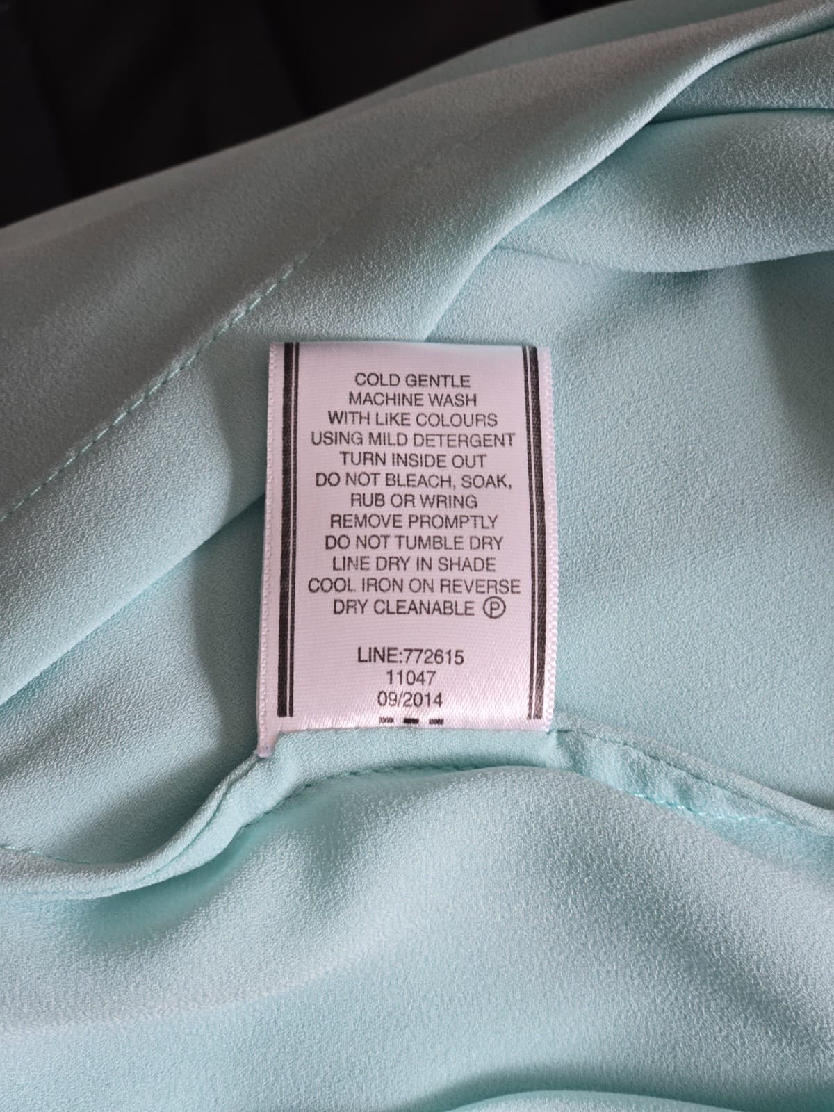 Portmans Mint Blouse - Size 10 - Long Sleeve - Cross Front — photo 6 of 7