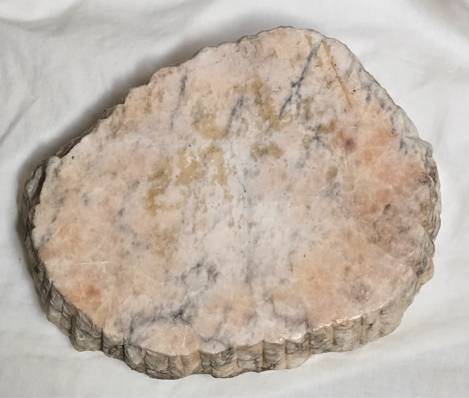 Large Vintage 3.5kg Marbled Alabaster Stone Ashtray/ Cigar / Sculptural Bowl — photo 11 of 11