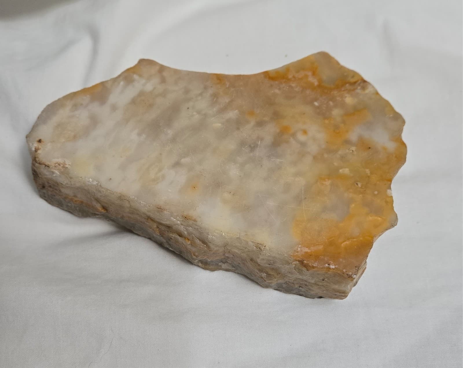 Vintage Mid Century Natural Agate Quartz Crystal Ashtray / Dish Carved Stone — photo 7 of 12