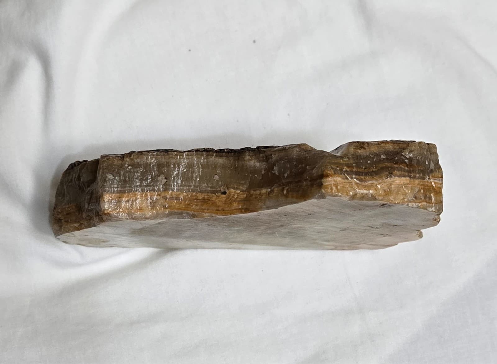 Vintage Mid Century Natural Agate Quartz Crystal Ashtray / Dish Carved Stone — photo 8 of 12