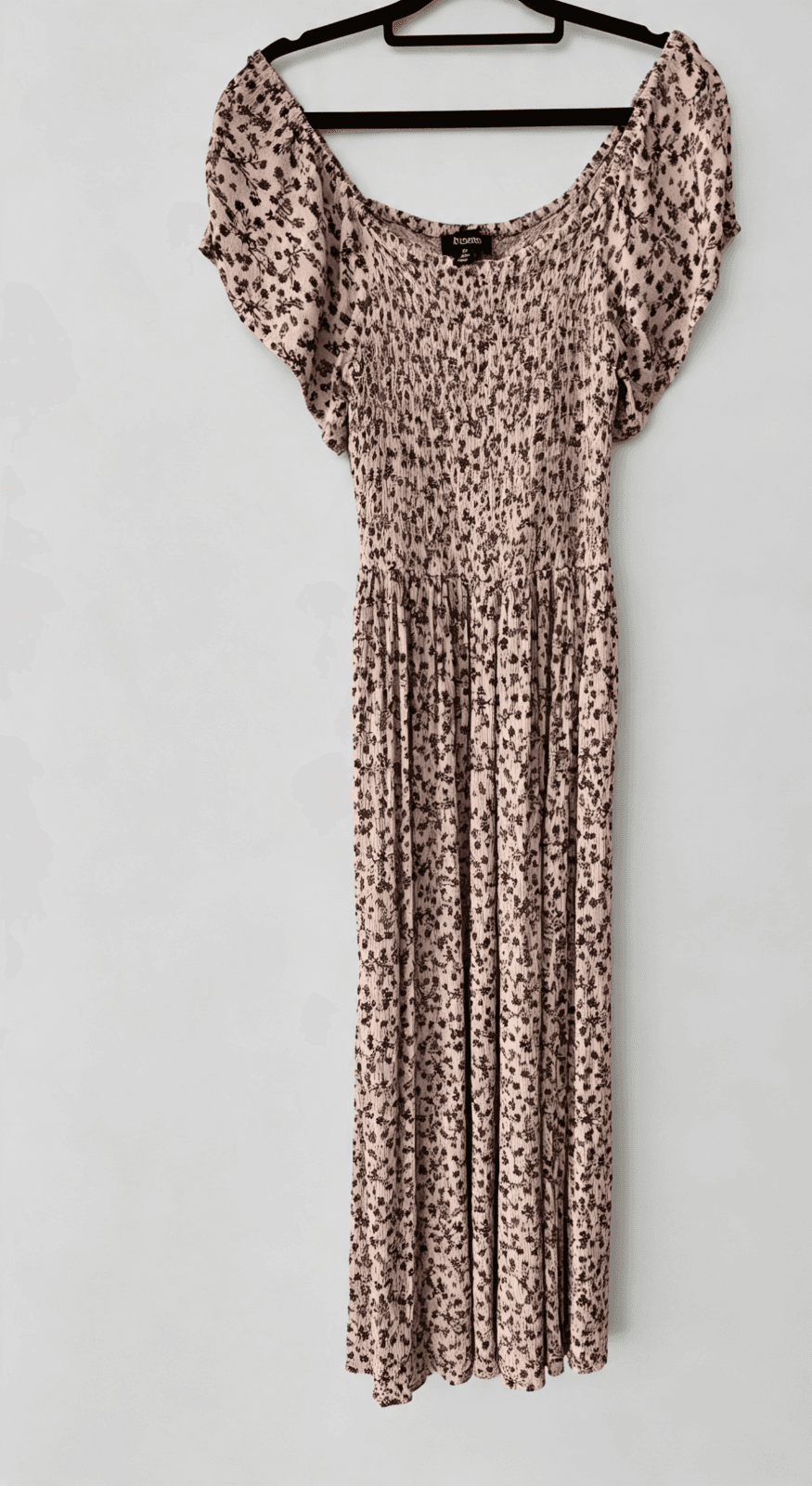 Beme Ladies Summer Dress: Size 14: Smocked Floral Boho Maxi Dress: Blush Pink — photo 2 of 9