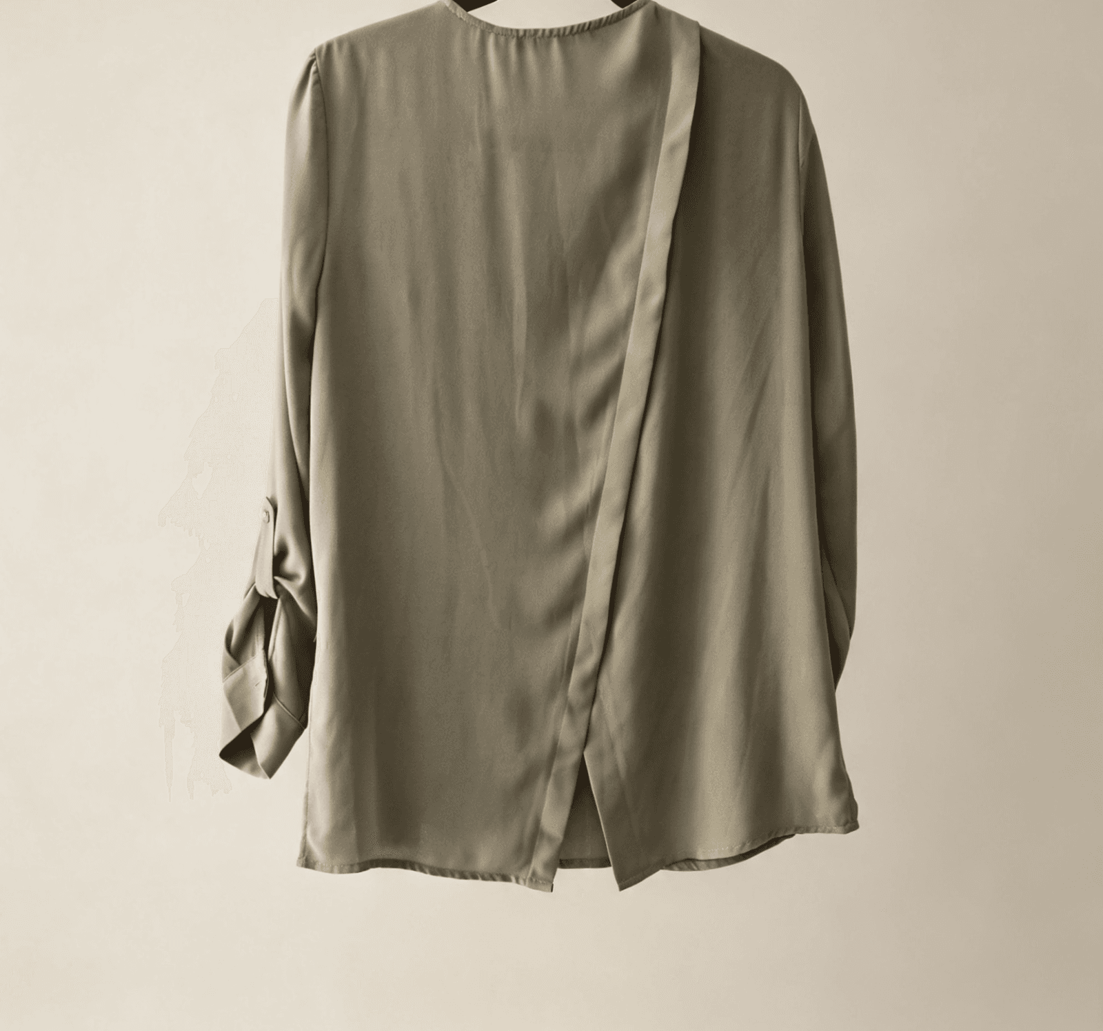 Sportsgirl Size 12 Green Khaki Ladies Long Sleeve Blouse — photo 4 of 9