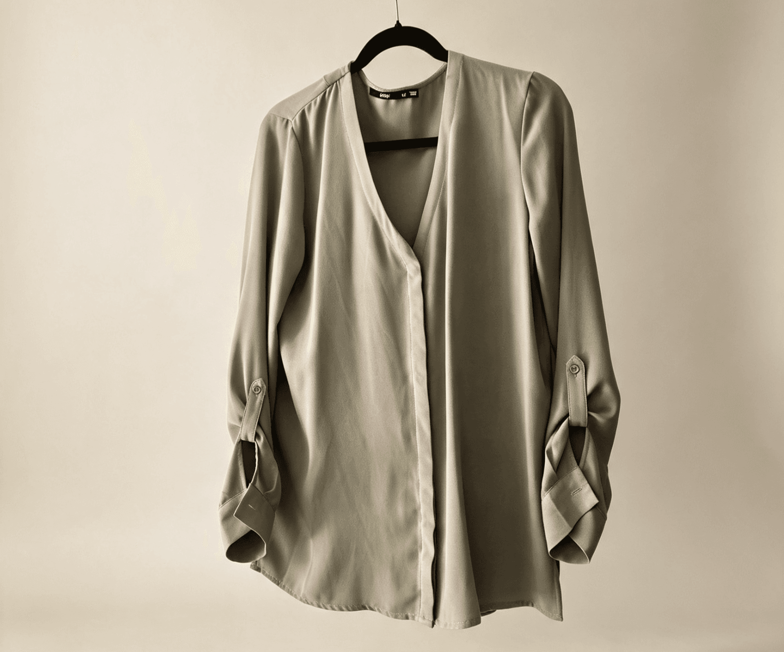 Sportsgirl Size 12 Green Khaki Ladies Long Sleeve Blouse — photo 6 of 9