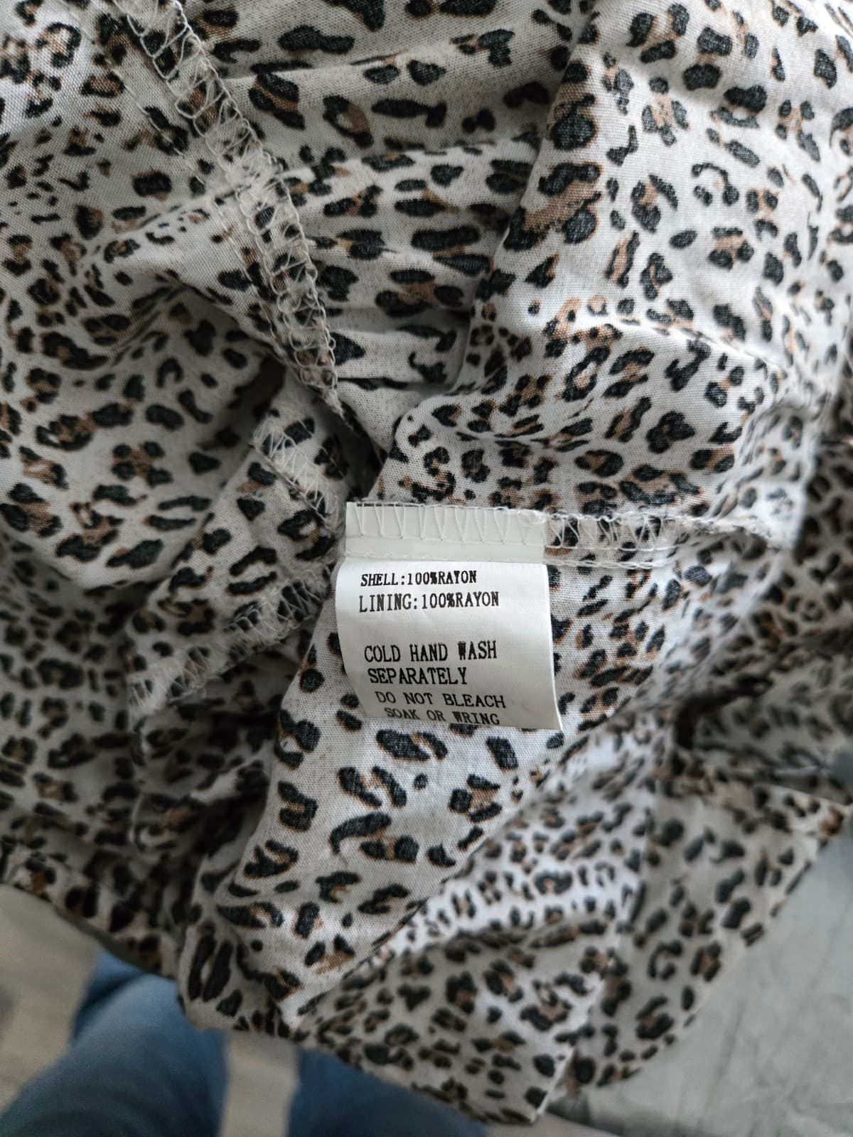 GRACE & CO Brown / White Leopard Print Maxi Dress Drawstring Waist - Womens 8 — photo 11 of 12