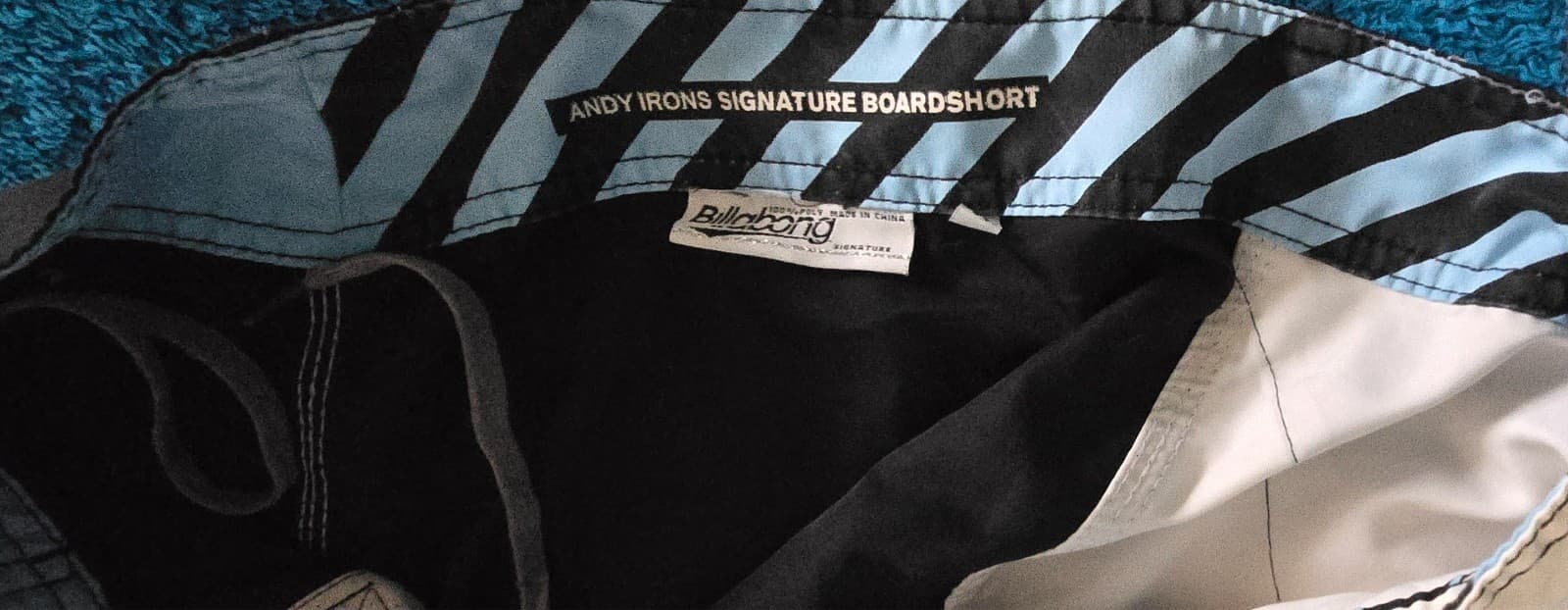 Andy Irons Signature Boardshorts -Billabong - Size 36 - Blue / White — photo 8 of 12