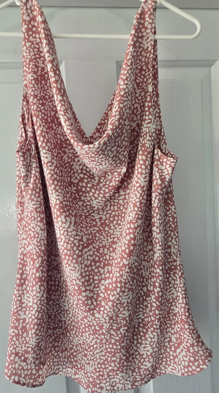 Portmans Drape Front Camisole Top- Pink / White - Size 16 — photo 1 of 6