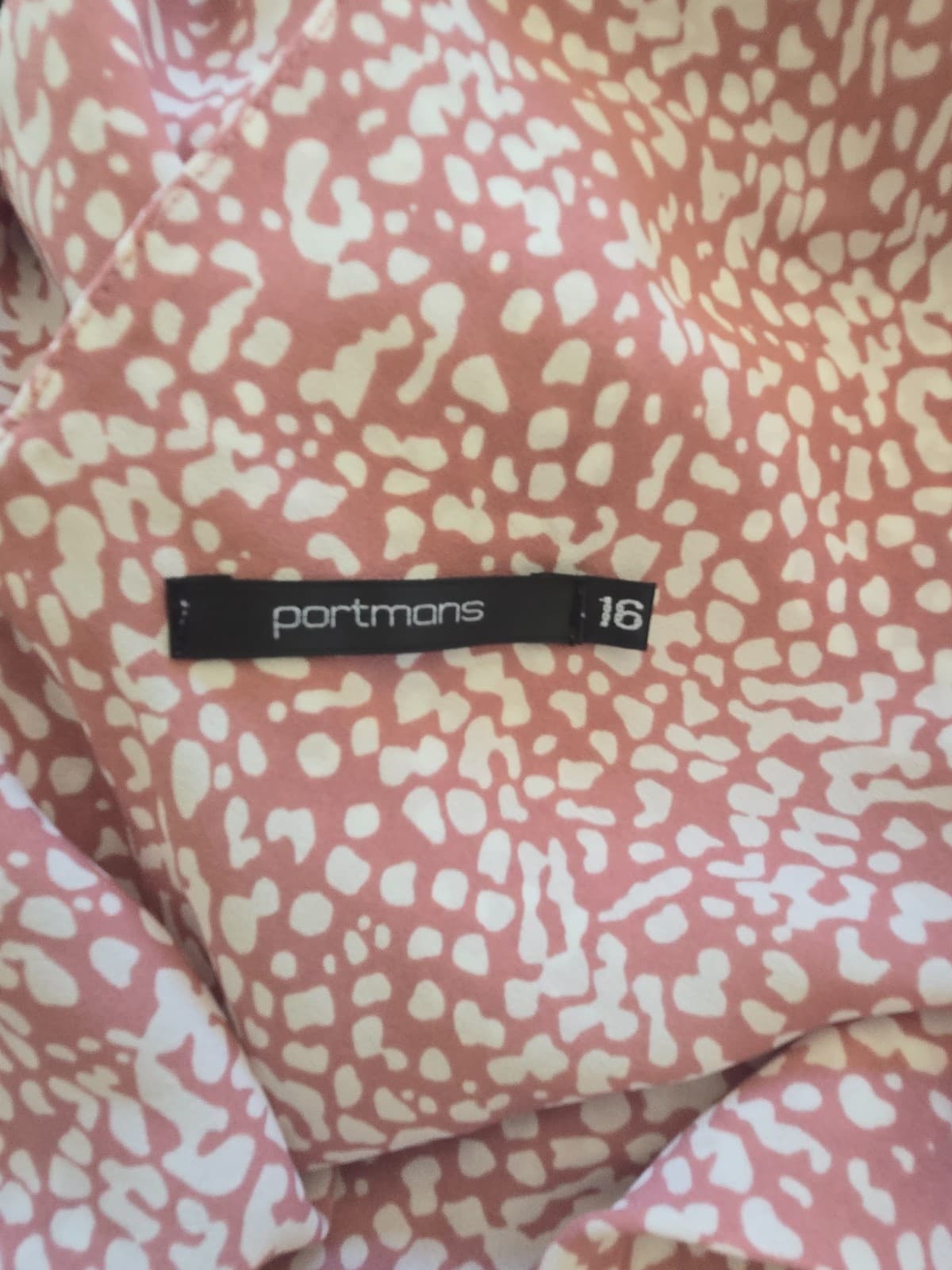 Portmans Drape Front Camisole Top- Pink / White - Size 16 — photo 4 of 6