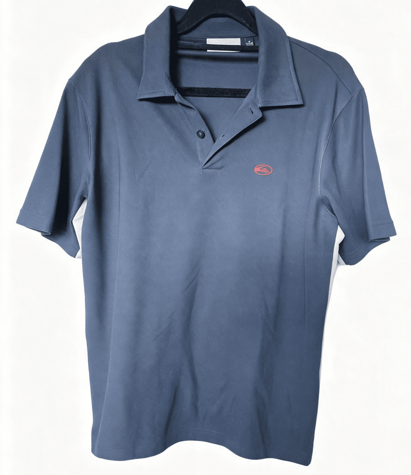 Mens Quiksilver Polo Shirt - Navy Blue with Silver Stripe - Size Small — photo 2 of 5